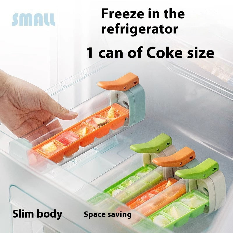 1 Press for 1 Cup Ice - Ice Cube Maker with Storage Box