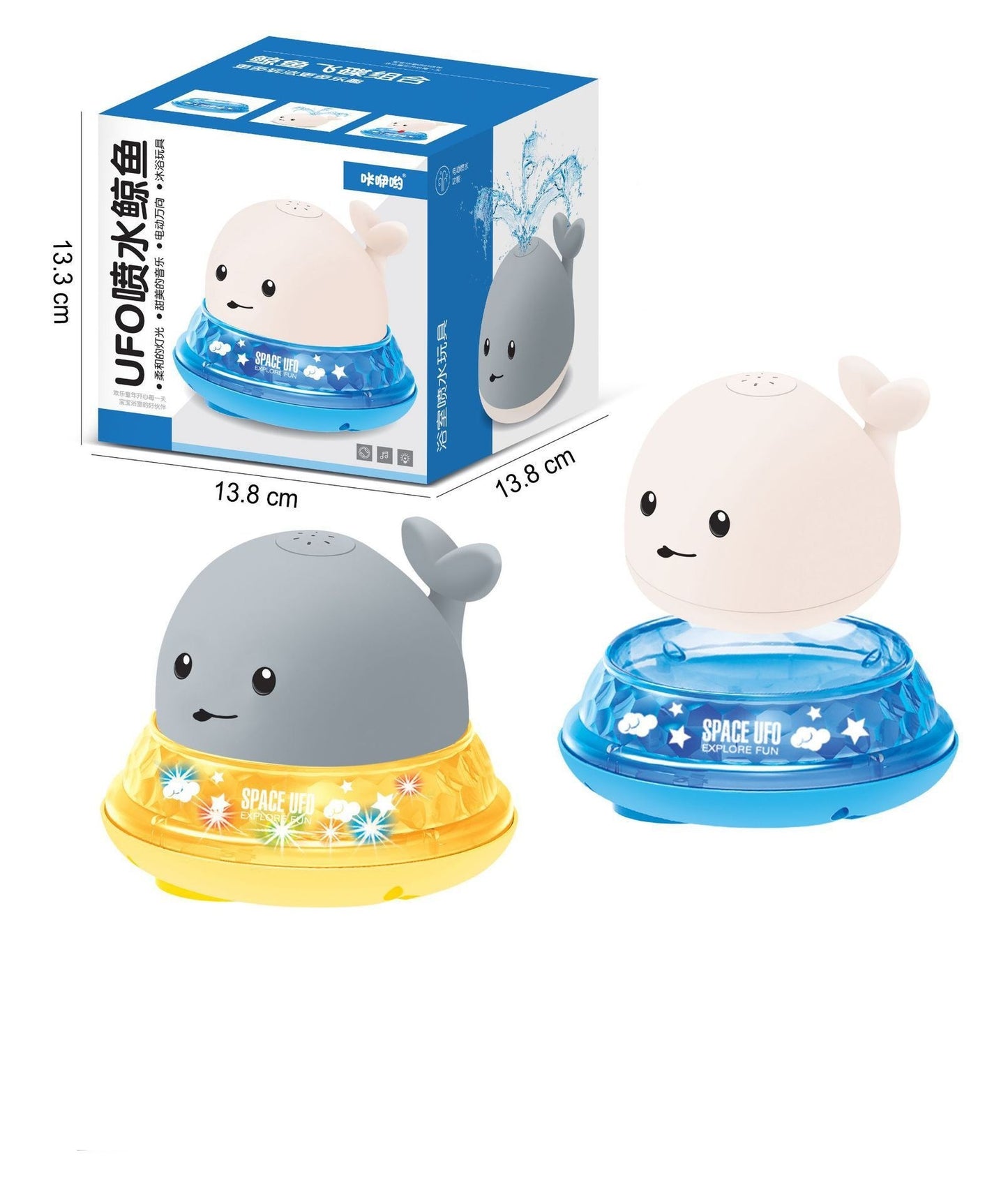 Baby Whale Water Spraying Bath Toy with Light & Music