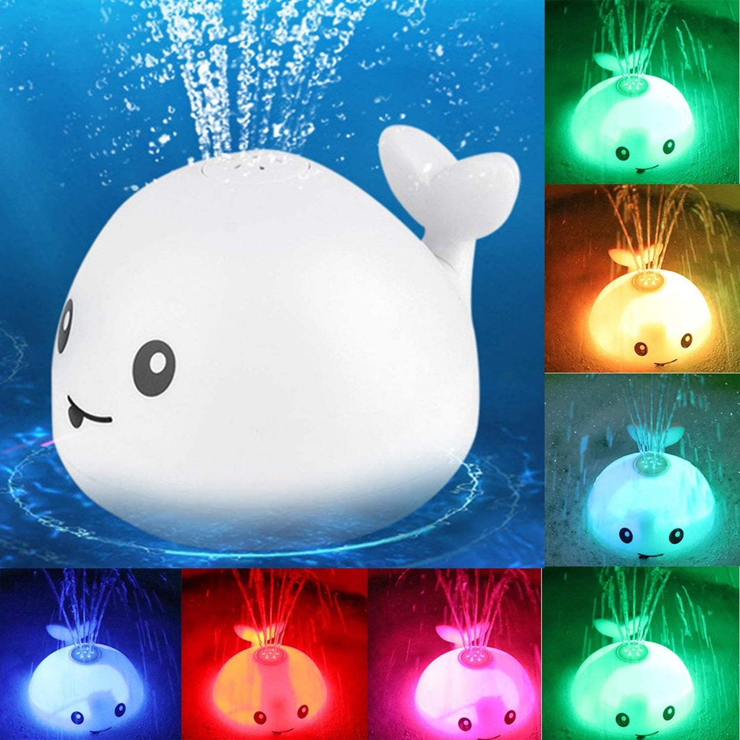 Baby Whale Water Spraying Bath Toy with Light & Music