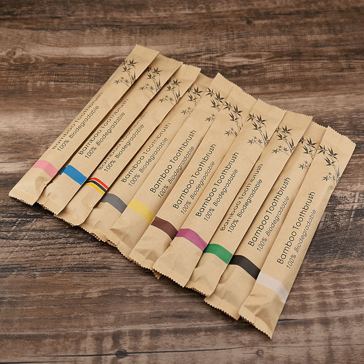 Biodegradable Bamboo Toothbrush Set of 10