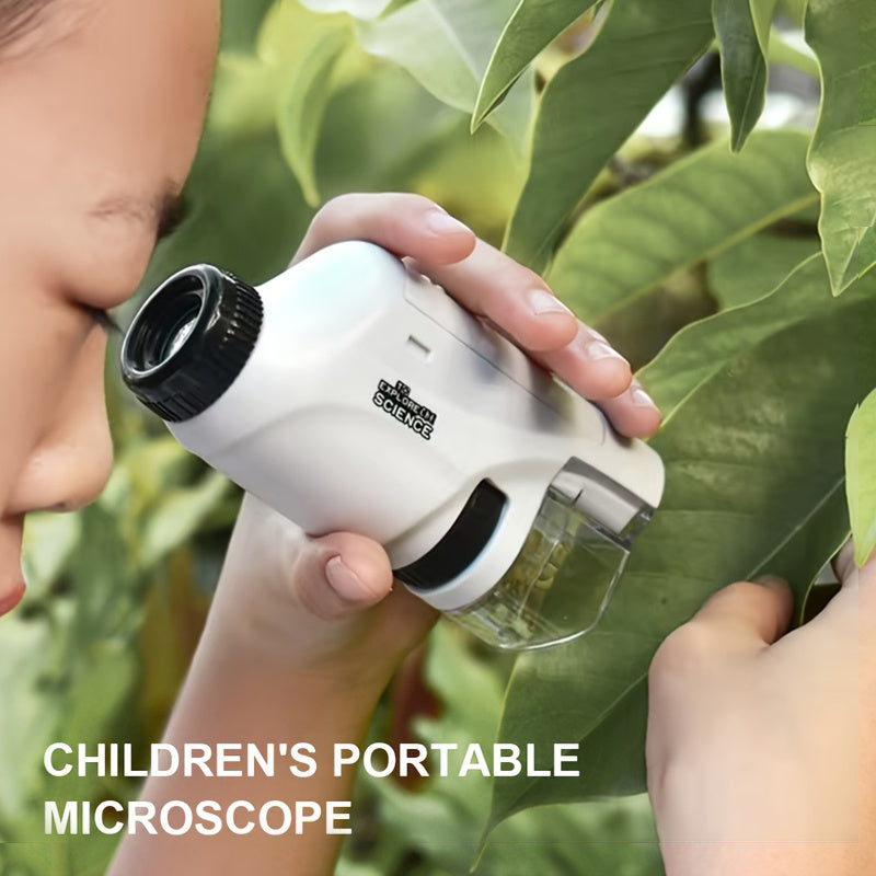 Pocket Mini Microscope For Kids With LED Light