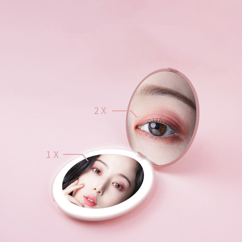 Portable Makeup Mirror with LED Lighting