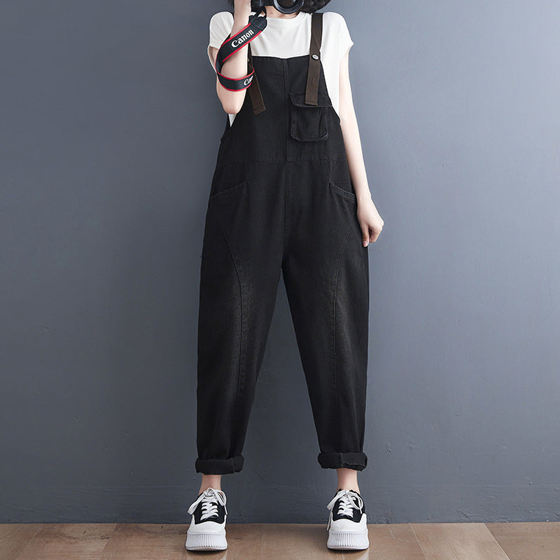 Women's Overalls Korean Style Spot Strap Spring Jeans