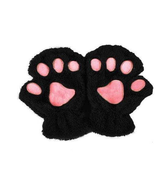 Cute Cat Claw Gloves Short Finger