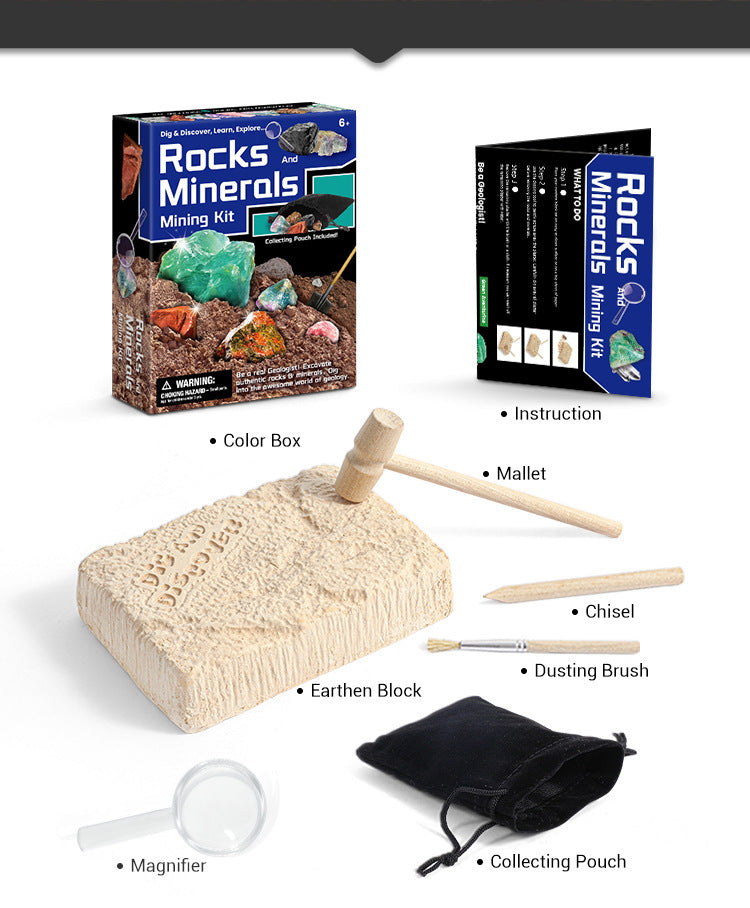 Gemstone STEM Dig Kit DIY Activity Educational Science Toys