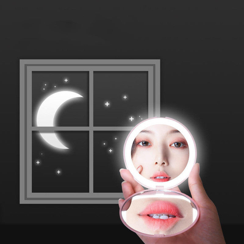 Portable Makeup Mirror with LED Lighting