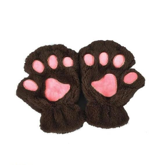 Cute Cat Claw Gloves Short Finger