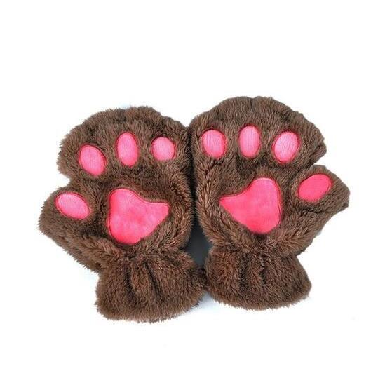 Cute Cat Claw Gloves Short Finger