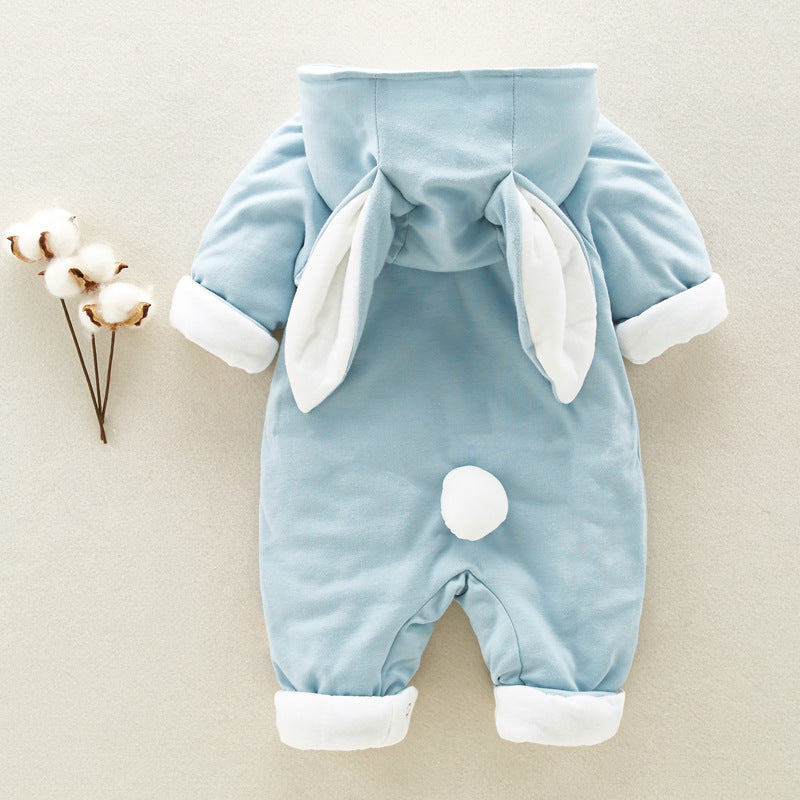 Padded Cotton Bunny Baby Romper