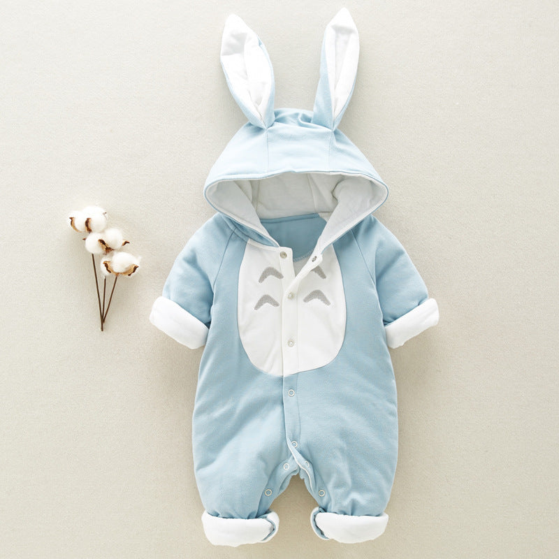 Padded Cotton Bunny Baby Romper