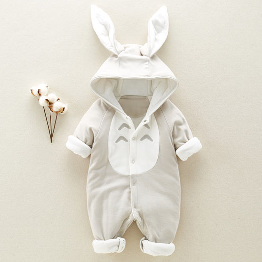 Padded Cotton Bunny Baby Romper