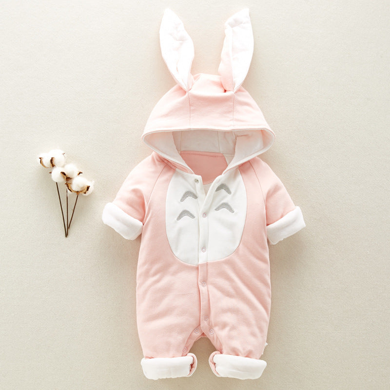 Padded Cotton Bunny Baby Romper