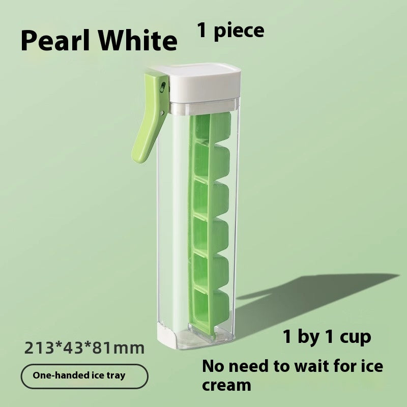 1 Press for 1 Cup Ice - Ice Cube Maker with Storage Box