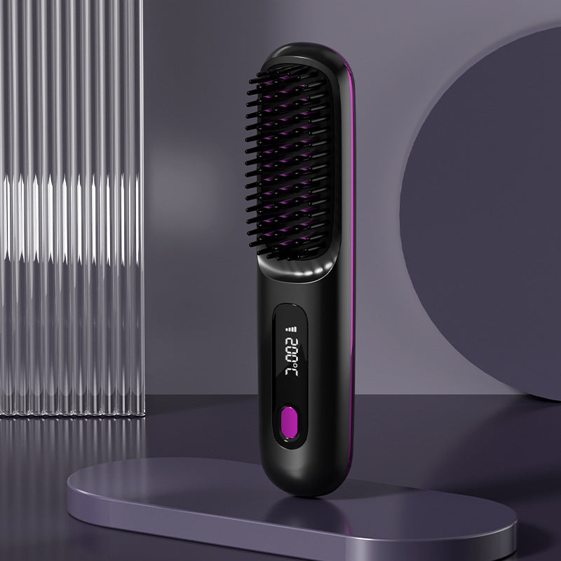 Cordless Hair Straightener Brush with USB Charging