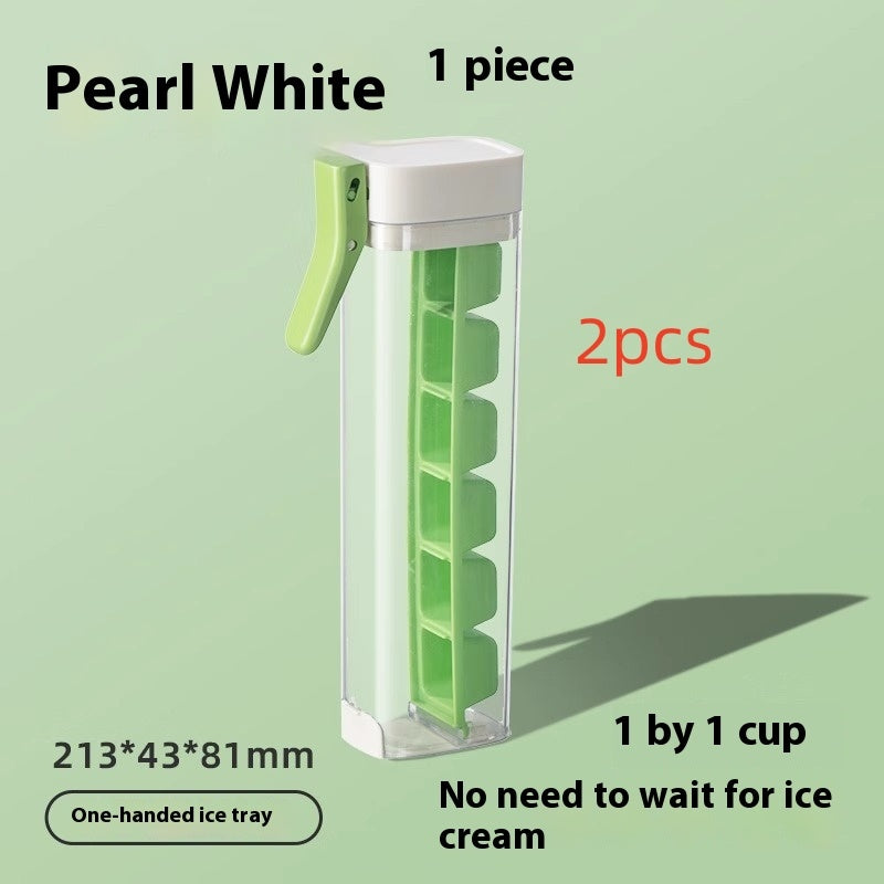 1 Press for 1 Cup Ice - Ice Cube Maker with Storage Box