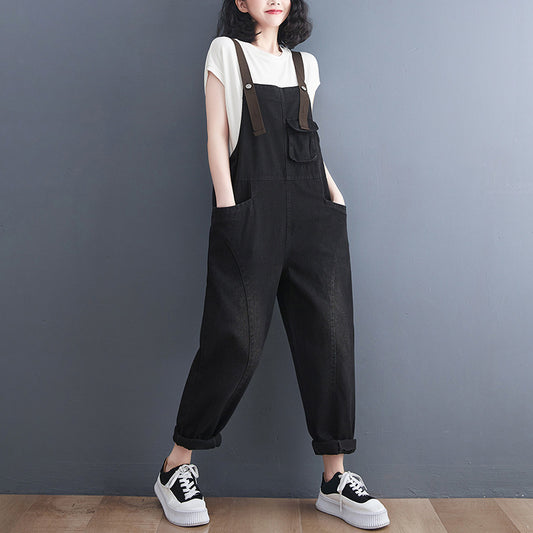 Women's Overalls Korean Style Spot Strap Spring Jeans