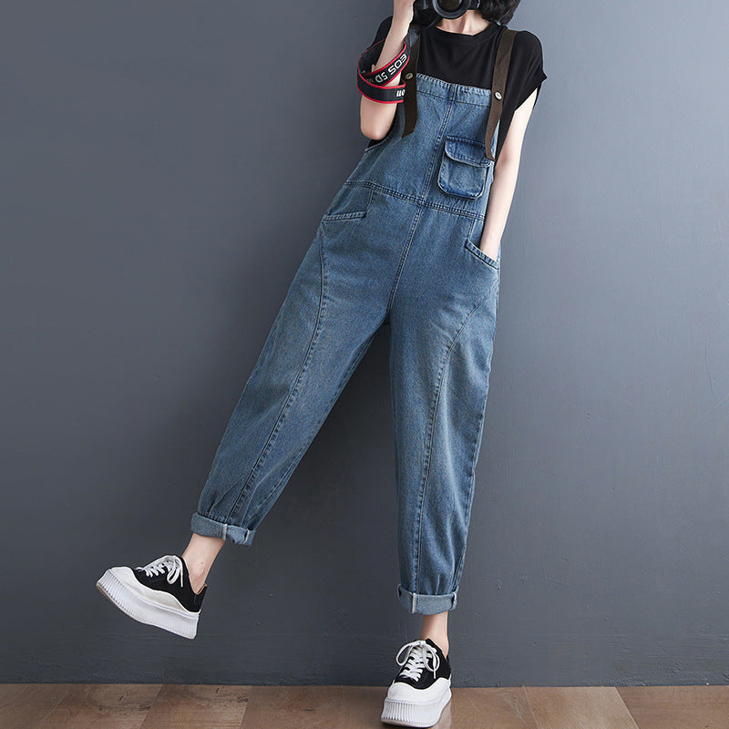 Women's Overalls Korean Style Spot Strap Spring Jeans